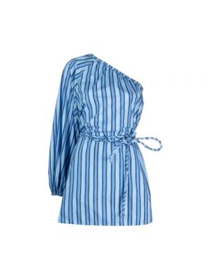 Sukienka mini bawełniana Faithfull The Brand niebieska