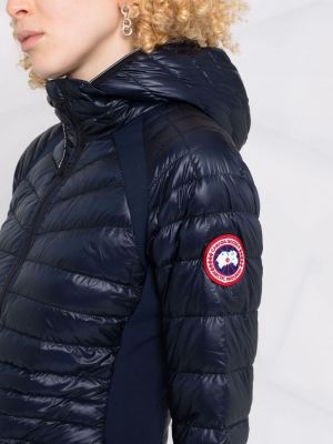 Přiléhavá péřová bunda Canada Goose modrá