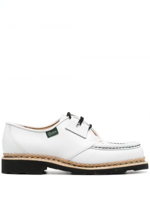 Кожени ниски обувки с връзки с дантела Patou бяло