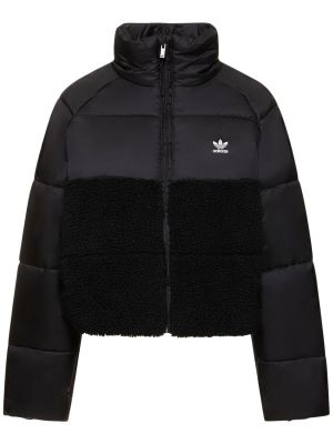 Fleecová páperová bunda Adidas Originals čierna