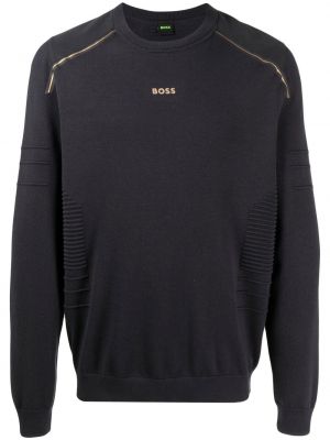 Trykt sweatshirt Boss blå