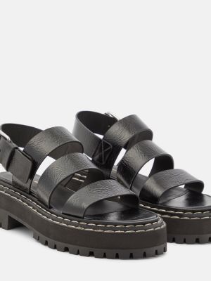 Kožené sandále Proenza Schouler čierna