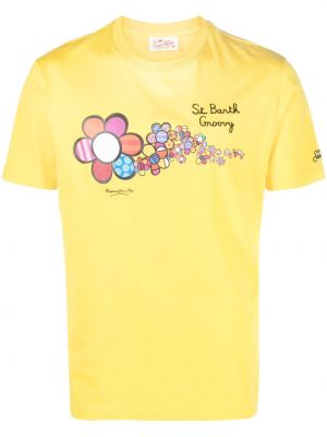 T-shirt con stampa Mc2 Saint Barth giallo