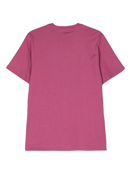 Kokvilnas t-krekls Carhartt Wip rozā