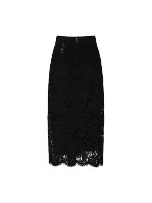 Spódnica midi koronkowa Dolce And Gabbana czarna