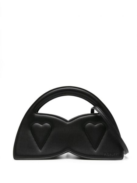 Shopper kabelka se srdcovým vzorem Fiorucci černá