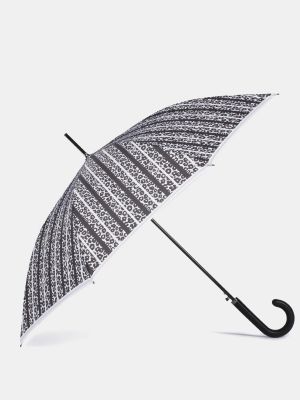 Paraguas a rayas con estampado animal print Vogue