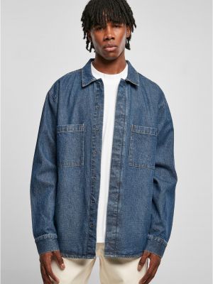 Koszula jeansowa oversize z kieszeniami Urban Classics Plus Size