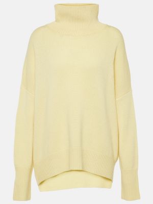Kašmira džemperis ar augstu apkakli Lisa Yang dzeltens
