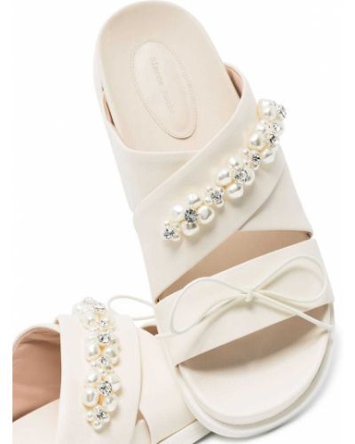 Sandalias con perlas Simone Rocha blanco