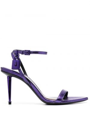 Usnjene sandali Tom Ford vijolična