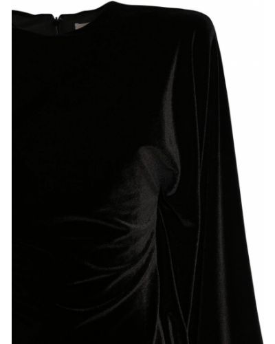 Асиметрична кадифена мини рокля Alexandre Vauthier черно