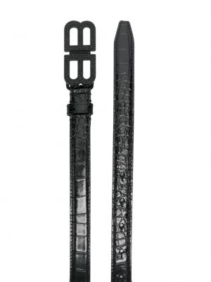 Křišťálový pásek s přezkou Balenciaga černý