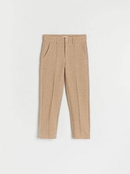 Pantaloni chino cu dungi Reserved bej