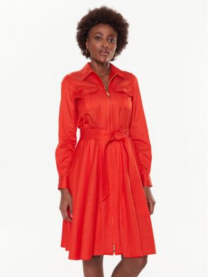 Srajčna obleka Lauren Ralph Lauren oranžna