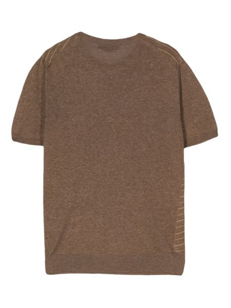 T-shirt à rayures en tricot Corneliani