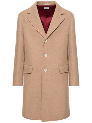 Cappotto di lana di flanella Brunello Cucinelli