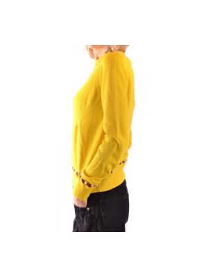 Sweter z okrągłym dekoltem Givenchy żółty