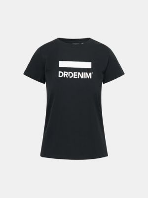 Koszulka bawełniana jeansowa Dr. Denim - сzarny