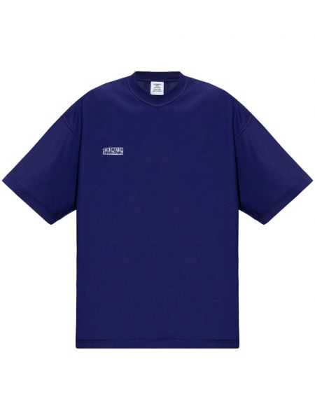 Broderet t-shirt Vetements blå