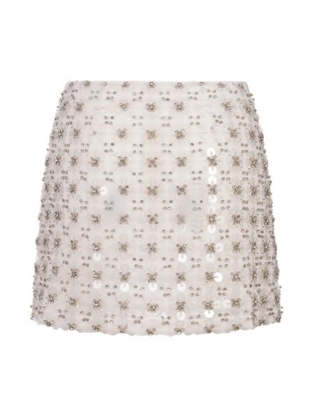 Mini falda con lentejuelas P.a.r.o.s.h. blanco