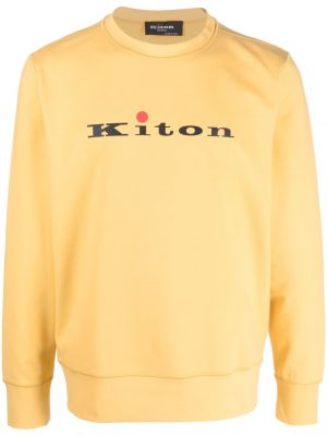Raštuotas džemperis Kiton geltona