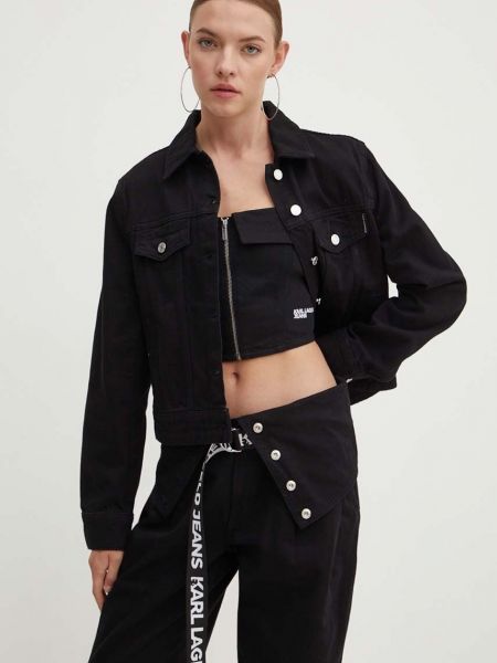 Kurtka jeansowa Karl Lagerfeld czarna