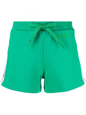 Pantaloni scurți din bumbac Moschino verde