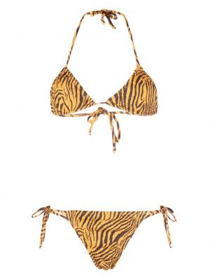Zebra mintás bikini nyomtatás Reina Olga sárga