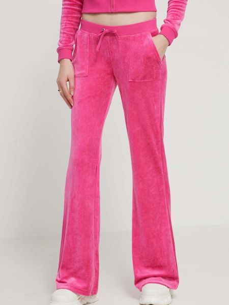 Velúr sport nadrág Juicy Couture rózsaszín
