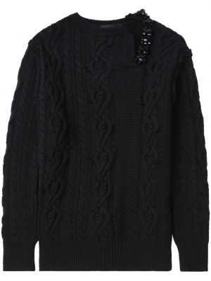 Obrabljen pulover Simone Rocha črna