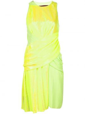 Mini šaty s výšivkou bez rukávů na zip Sies Marjan - žlutá