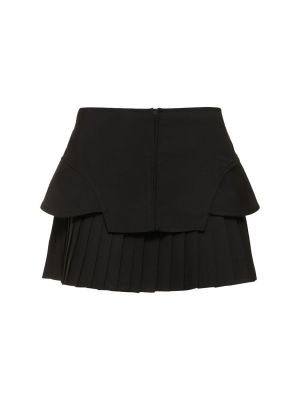 Flanelové plisované mini sukně Andreadamo černé