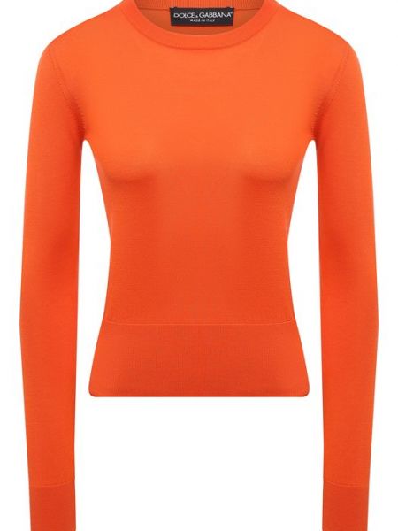 Шелковый пуловер Dolce & Gabbana оранжевый