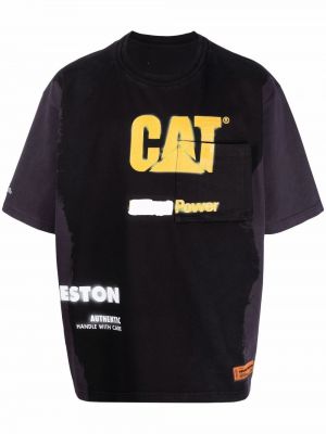 Camiseta con estampado Heron Preston negro