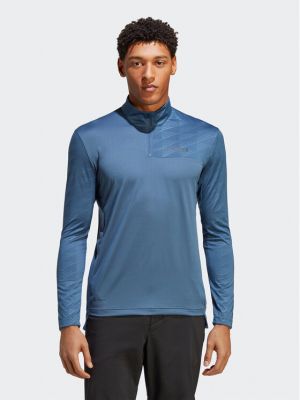 Slim fit priliehavé športové tričko Adidas modrá