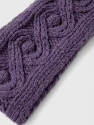 Шерстяная повязка на голову Lauren Ralph Lauren фиолетовая