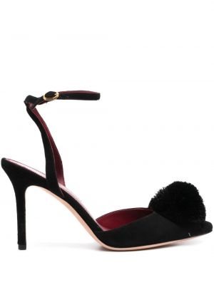 Кожени полуотворени обувки Kate Spade черно