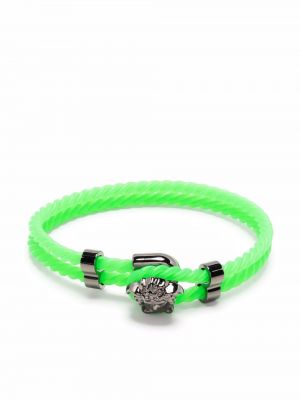 Плетеный браслет Versace, зеленый