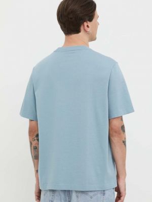 Bavlněné tričko Abercrombie & Fitch modré