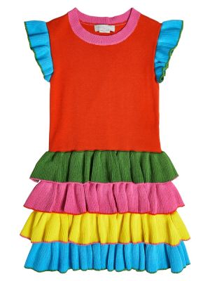 Ruffle bomull dress for jenter Stella Mccartney Kids