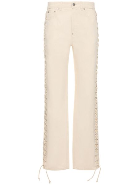 Čipkované džínsy s rovným strihom Stella Mccartney
