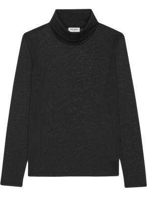 Seiden sweatshirt Saint Laurent schwarz