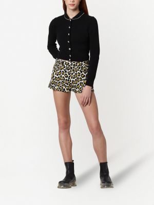 Pantalones cortos con estampado leopardo Marc Jacobs negro