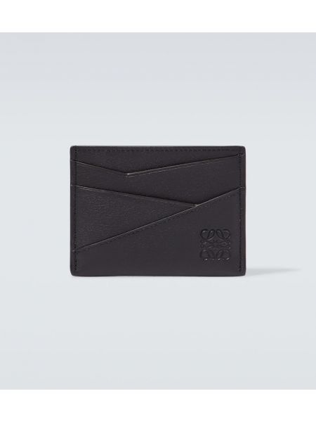 Portefeuille en cuir Loewe noir