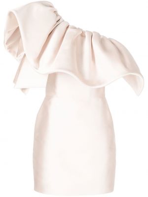Hedvábné mini šaty bez rukávů na zip Isabel Sanchis - růžová