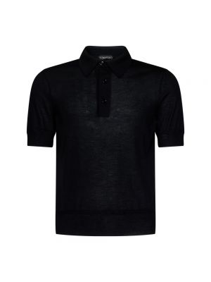 Jedwabna koszulka z kaszmiru Tom Ford czarna
