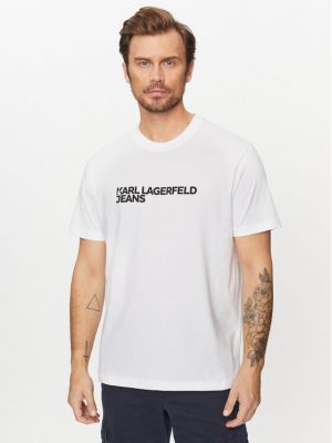 Priliehavé tričko Karl Lagerfeld Jeans biela
