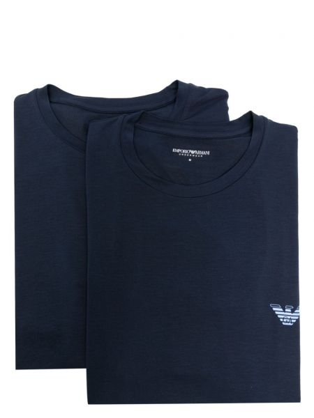 T-shirt à imprimé Emporio Armani bleu