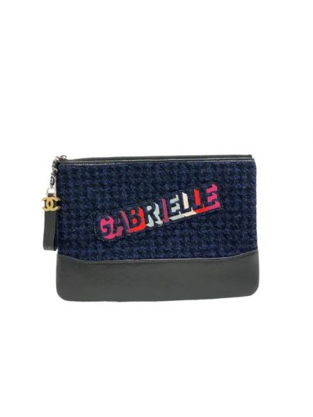 Kopertówka wełniana Chanel Vintage niebieska